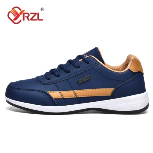 Waterproof Walking Sneakers for Men - Non-Slip Leather Sports Shoes for Leisure and Tennis - Image 2