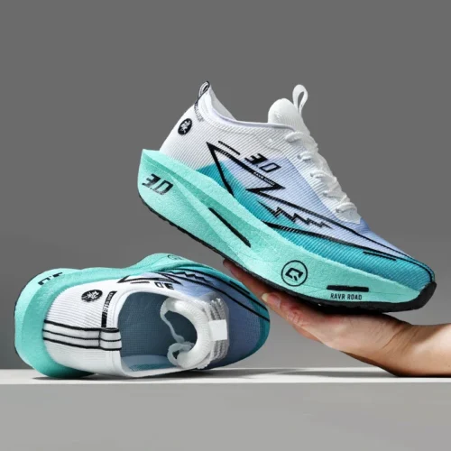 Alternative view of Men's Carbon Board Sneakers Anti-slip Cushioned Comfortable Racing Training Running Shoes Mesh Tennis Shoes Casual for Women