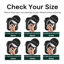 Alternative view of Glass and Diamond Case for Apple Watch 46mm 40mm 44mm 41mm 42mm 45mm, Bling Bumper Protector for Series 11, 10, 9, SE, 7, 8