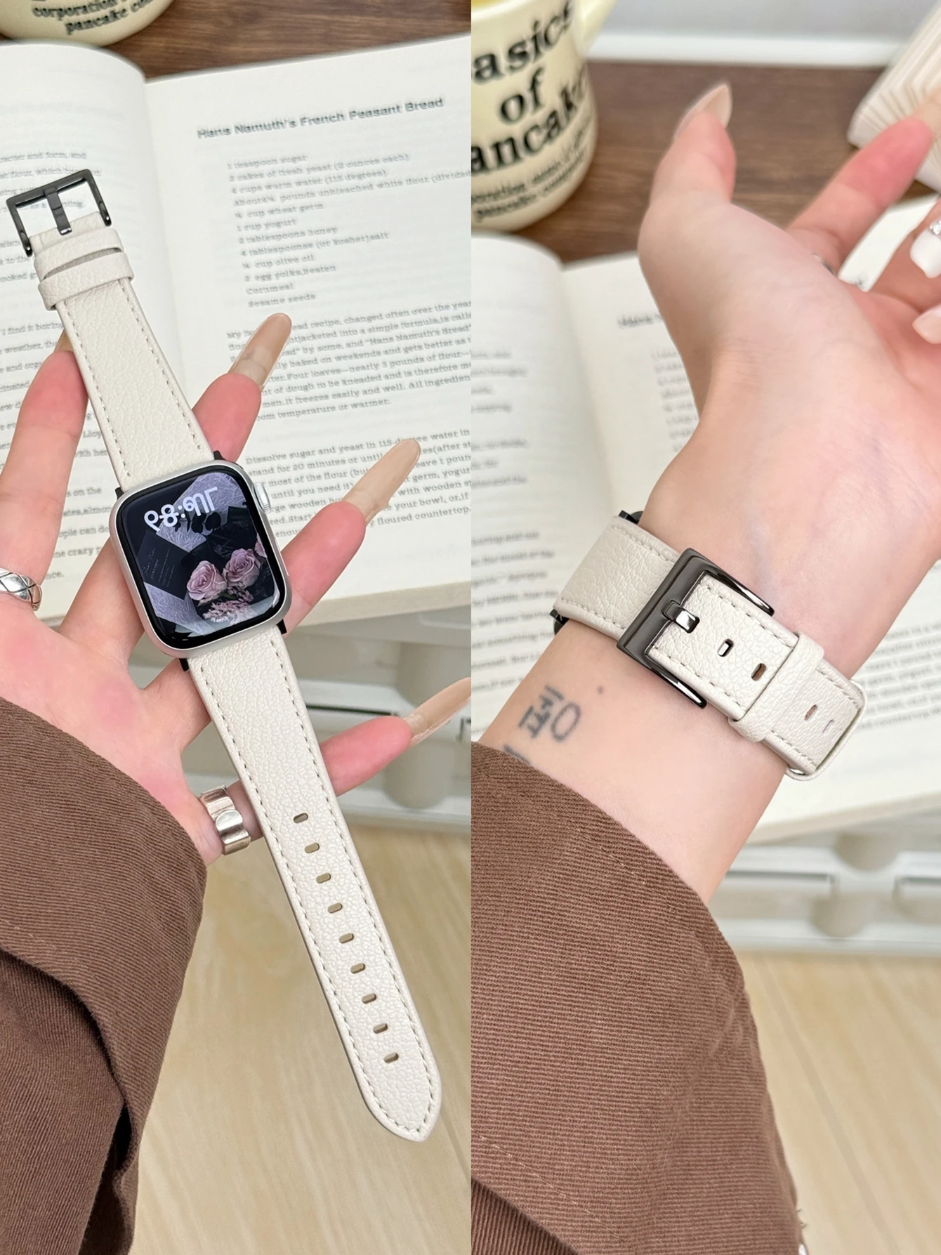 Leather Loop Apple Watch Band with Elegant Design for Women in Multiple Sizes - Image 6