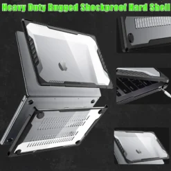 TPU Bumper Case with Shockproof Hard Shell and Keyboard Protector for MacBook Air 13 Inch 2022-2025 Models