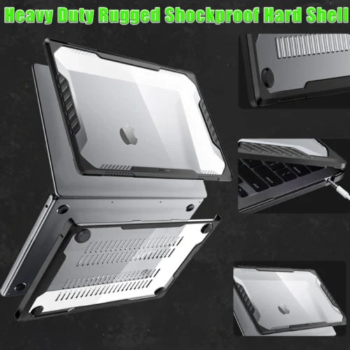 TPU Bumper Case Shockproof Hard Shell& Keyboard Protector For MacBook Air 13 Inch 2025-2022 M4 A3240 / M3 A3113 / M2 A2681