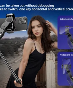 Alternative view of Handheld Gimbal Stabilizer Smartphone Camera Stabilizer Selfie Stick Tripod Stand Wireless Remote for IPhone Android