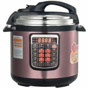 Electric Pressure Cooker with Multi-Function Settings and 8L Capacity for Home Cooking - Pink