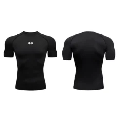 Alternative view of Men's Compression T-Shirt with Quick-Dry Fabric for Summer Sports