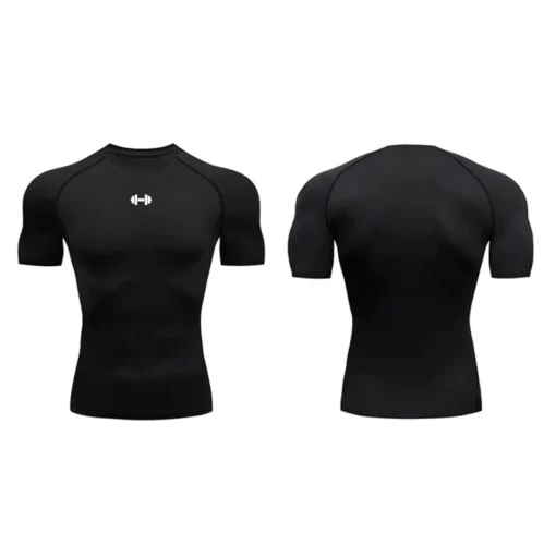 Men's Compression T-Shirt with Quick-Dry Fabric for Summer Sports - Image 2