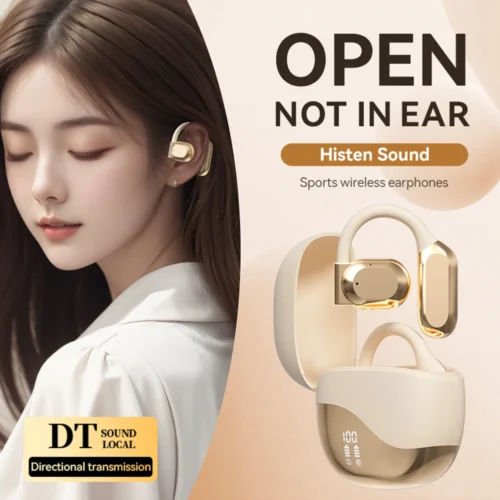 Alternative view of AI Translator Earbuds Bluetooth 5.4 Noise Cancelling Real Time Translator Ear Hook Two-Way Voice Translator for Business Travel