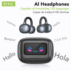 Bluetooth Earphones with AI Translator and LCD Screen for Wireless Listening