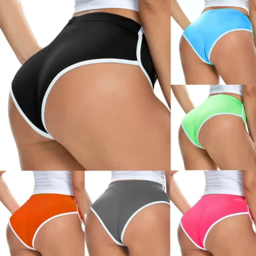 Womens Lingerie Sports Yoga Shorts Elastic Fitness Running Workout Gym Hot Pants Plus Breathable Quick Dry Underwear