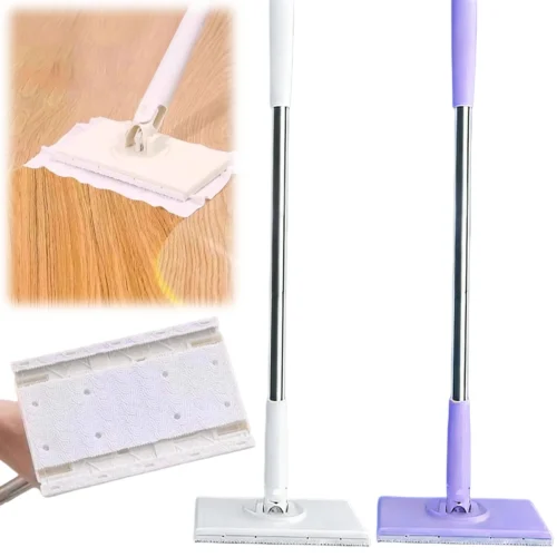 Alternative view of Disposable Dust Mop with 10 Cloths No Wash Lazy Mop Multi Surface Floor Mopping and Sweeping for House Wall Bathroom Corners