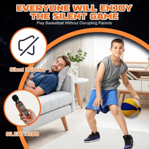 Apartment Safe Noiseless Dual Layer Basketball for Indoor Parent-Child Training - Image 3
