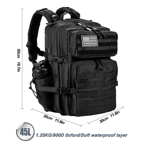 Tactical Backpack with Waterproof Material and Adjustable Sizes for Men and Women - Image 3