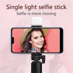 Alternative view of Selfie Stick Tripod with Bluetooth Remote and Adjustable Fill Light for Smartphones