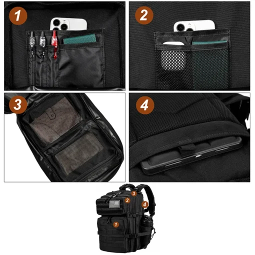 Tactical Backpack with Waterproof Material and Adjustable Sizes for Men and Women - Image 6