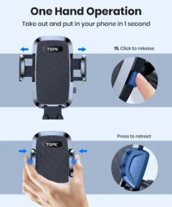 Alternative view of TOPK Universal Car Bracket Gravity Auto Phone Holder Car Air Vent Clip Mount Mobile Phone Holder Cell Phone Stand For All Phones