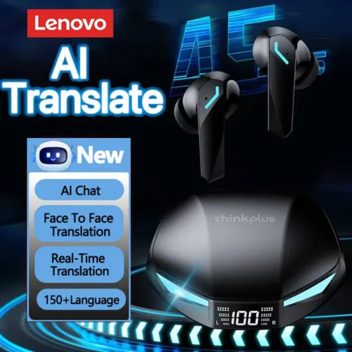 Lenovo XT53 AI Translation Earbuds Wireless Bluetooth 5.4 HD Voice Calls Noise Reduction Earphones Real-time Translation Headset