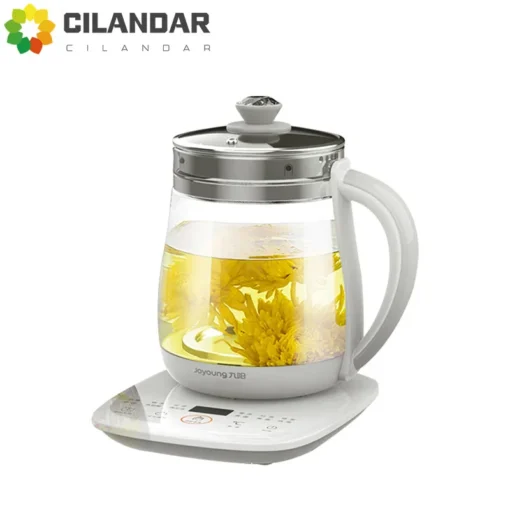 Multi-Functional Glass Tea Pot with Steamer Function for Brewing Tea and Cooking Desserts - Image 4