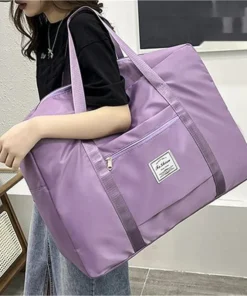 Alternative view of Large Capacity Folding Travel Bags Waterproof Luggage Tote Handbag Travel Duffle Bag Gym Yoga Storage Shoulder Bag For Women Men