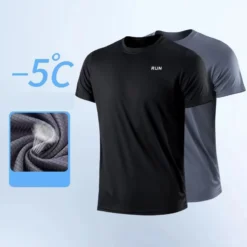Alternative view of Men's Quick Dry Moisture Wicking Training T-Shirt for Gym and Running