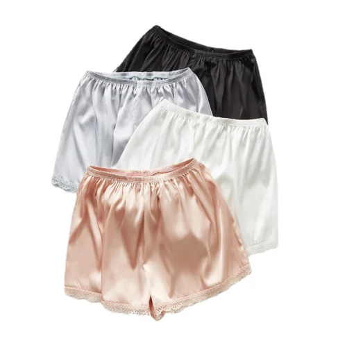 Lace Elastic Waist Safety Shorts for Women - Image 5