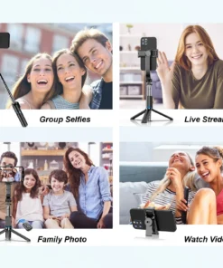 Alternative view of Selfie Stick with Tripod Stand and Remote, 42" Extendable Selfie Stick for iPhone 15 14 13 12 Pro Max Android Galaxy S23 S22