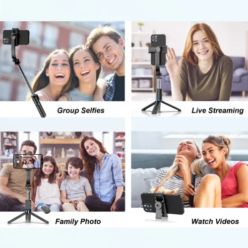 Alternative view of Selfie Stick with Tripod Stand and Remote, 42" Extendable Selfie Stick for iPhone 15 14 13 12 Pro Max Android Galaxy S23 S22