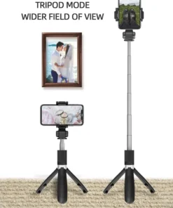 Alternative view of H1 Wireless Bluetooth Selfie Stick tripod monopod stand Phone holder for Outdoor travel 3 IN 1