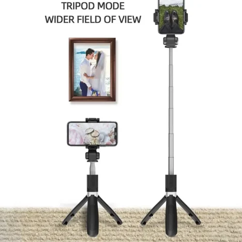 Alternative view of H1 Wireless Bluetooth Selfie Stick tripod monopod stand Phone holder for Outdoor travel 3 IN 1