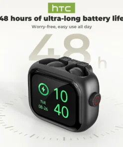 Alternative view of [Ultra HD Screen] HTC NE40 Earphones Bluetooth V6 TWS Sports Wireless Headphones AI Translator Earbud In-Ear Noise Reduction Mic