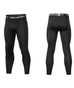 Alternative view of Mens Compression Pants Tights Cool Dry Leggings Sports Baselayer Running Tights Athletic Workout Active Shorts