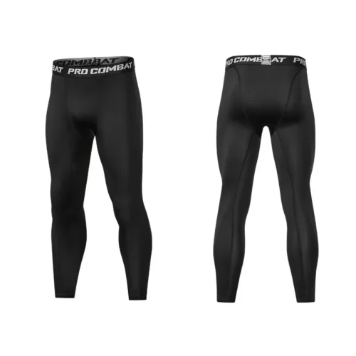 Alternative view of Mens Compression Pants Tights Cool Dry Leggings Sports Baselayer Running Tights Athletic Workout Active Shorts