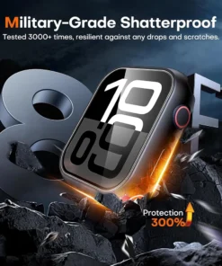 Alternative view of Glass+Cover For Apple Watch case 10 9 8 7 6 SE 5 iWatch Accessorie Screen Protector iWatch series 46mm 44mm 40mm 41 45mm 38 42mm