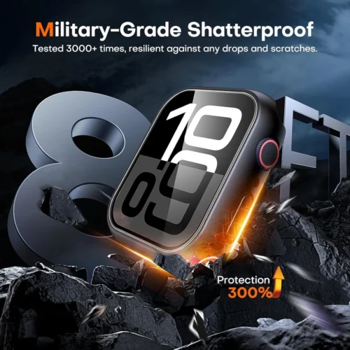 Alternative view of Glass+Cover For Apple Watch case 10 9 8 7 6 SE 5 iWatch Accessorie Screen Protector iWatch series 46mm 44mm 40mm 41 45mm 38 42mm