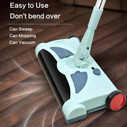 Electric Wet and Dry Vacuum Cleaner Rechargeable Cordless Hand-Push Household Floor Cleaner Flatbed Sweeper Mopping Machine