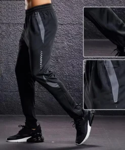 Men Sport Pants Running Pants With Zipper Pockets Soccer Training Jogging Sports Trousers Fitness Football Leggings Sweatpants