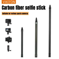 Carbon Fiber Selfie Stick, Extendable to 300 CM, Compatible with Insta360 X3 and GoPro Cameras