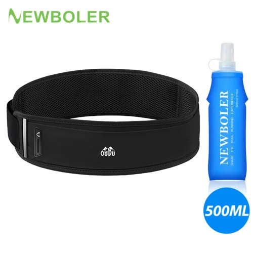NEWBOLER Running Waist Bag Men Women Invisible Trail Running Belt Hydration Waist Pack Phone Holder Gym Fitness Marathon