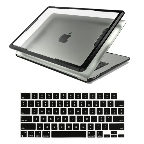 Alternative view of TPU Bumper Case Shockproof Hard Shell& Keyboard Protector For MacBook Air 13 Inch 2025-2022 M4 A3240 / M3 A3113 / M2 A2681