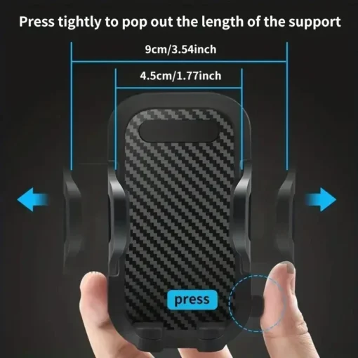 Car Phone Holder with 360° Rotation and Secure Mounting for Smartphones - Image 2
