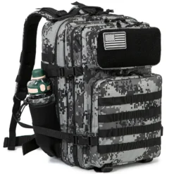 Tactical Backpack with MOLLE System and Bottle Holder for Outdoor Activities