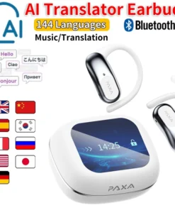 PAXA OpenAirUltra AI OWS Translation Earphones 100+ languages Headphones Stereo Touch Display Multi Earbuds ENC Call AI Chat