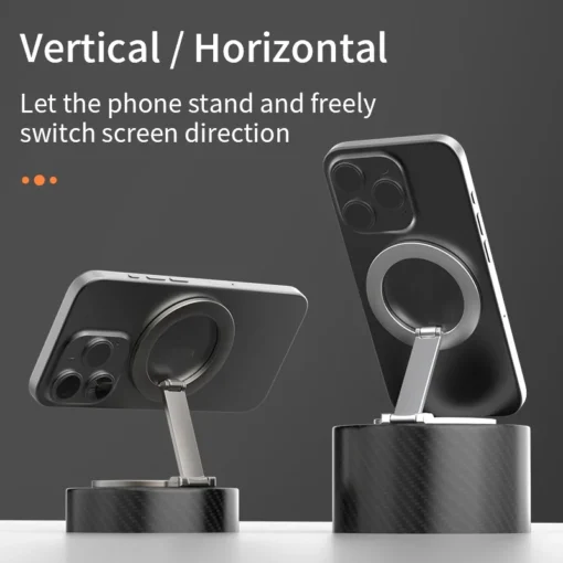 Foldable Double-Sided Magnetic Phone Holder with MagSafe Compatibility for Home and Car - Image 3