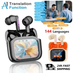 Real Time Translators Headphones with Touch Screen for Instant Translation in 144 Languages