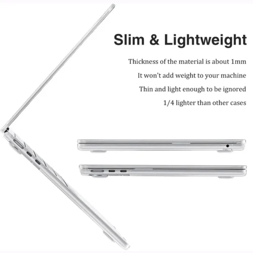 Alternative view of Compatible with MacBook Air 13 Inch Case 2025-2022 M4 M3 M2 Case, For Macbook Pro 14 M4 2024 Cover, Plastic Hard Shell, Crystal