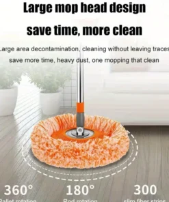 Alternative view of Household Dust Mop Floor Tile Ceiling Sweeping Wall Washing Mop Easy Cleaning Wet And Dry Use Strong Water Absorption