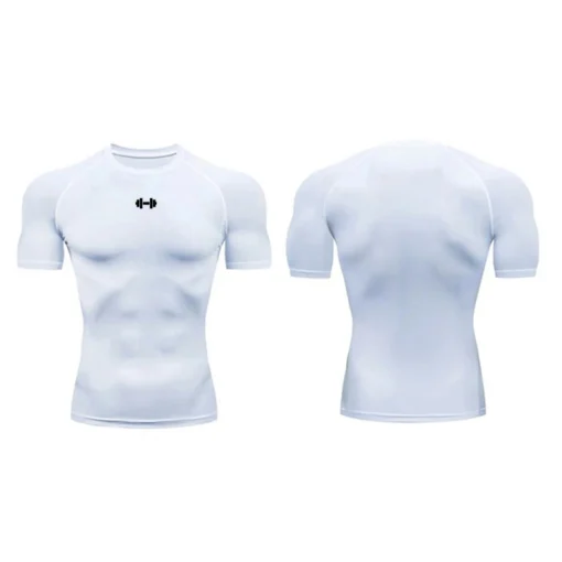 Men's Compression T-Shirt with Quick-Dry Fabric for Summer Sports - Image 3