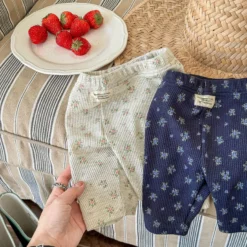 Cotton Floral Shorts for Baby Girls with High Waist Design