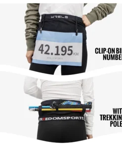 Alternative view of Running Waist Bag Breathable Waist Pack Invisible Lightweight Quick Dry Running Belt Fitness Gym Marathon Bib Number Fanny Pack