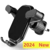 Car Phone Holder with Gravity Design for Air Outlet Installation, Compatible with Most Smartphones