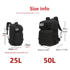 Alternative view of Tactical Backpack with Molle System for Hiking, Camping, Trekking, and Outdoor Activities
